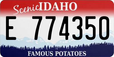 ID license plate E774350