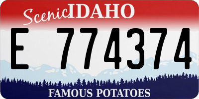 ID license plate E774374