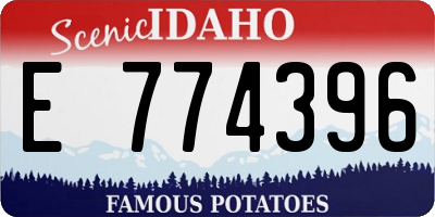 ID license plate E774396