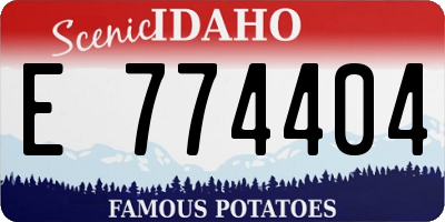 ID license plate E774404