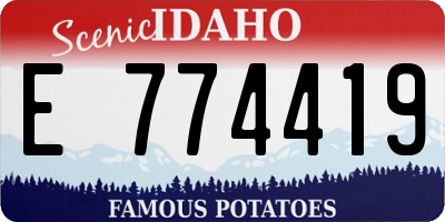 ID license plate E774419