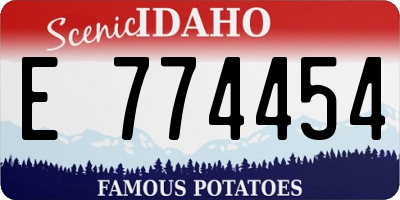 ID license plate E774454