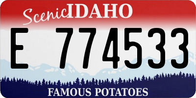 ID license plate E774533