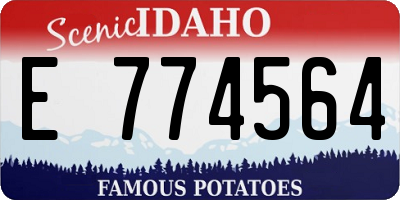 ID license plate E774564