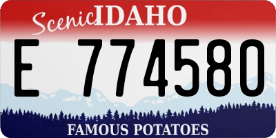 ID license plate E774580