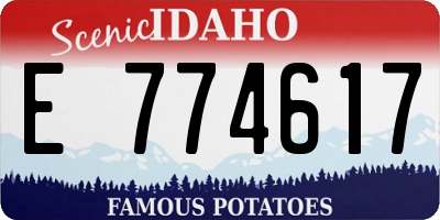 ID license plate E774617