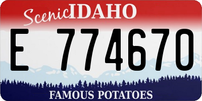 ID license plate E774670
