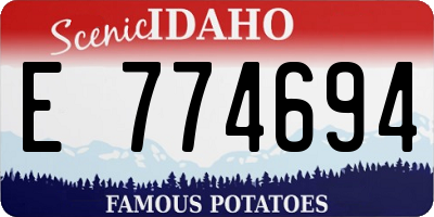 ID license plate E774694