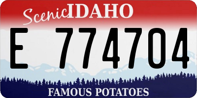 ID license plate E774704
