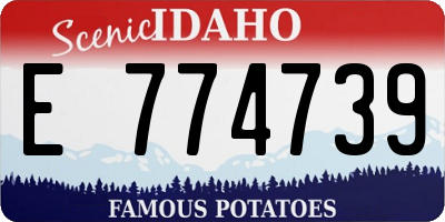 ID license plate E774739