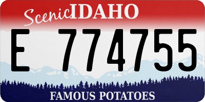 ID license plate E774755