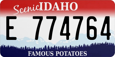 ID license plate E774764