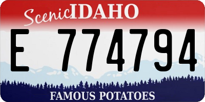 ID license plate E774794
