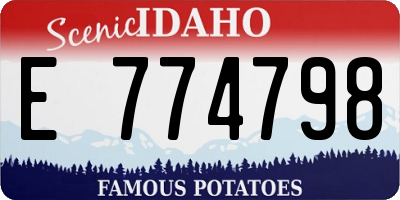 ID license plate E774798