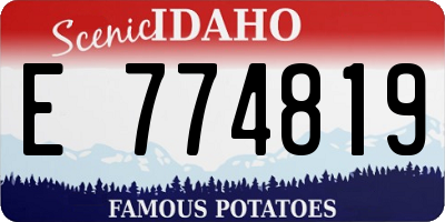 ID license plate E774819