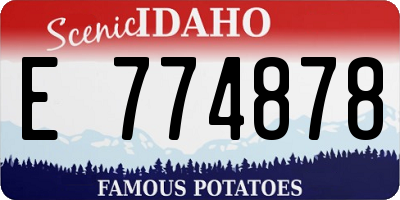 ID license plate E774878