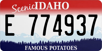 ID license plate E774937