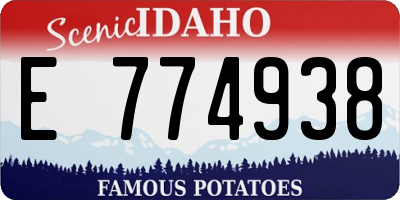 ID license plate E774938