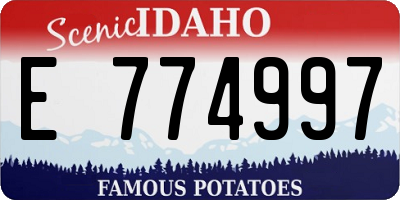 ID license plate E774997
