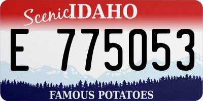 ID license plate E775053