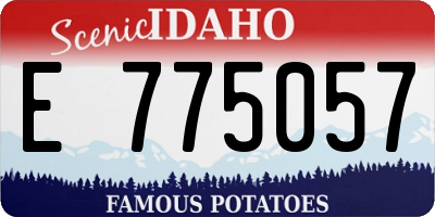 ID license plate E775057