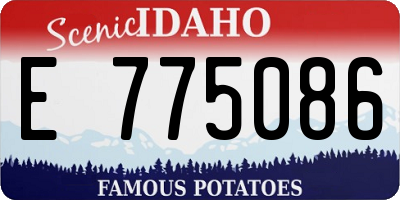 ID license plate E775086