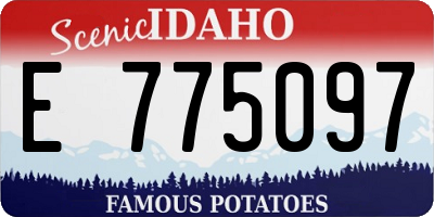 ID license plate E775097