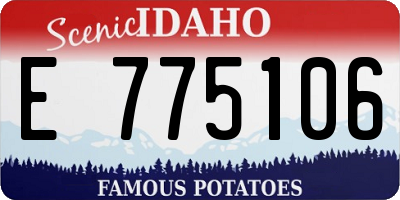 ID license plate E775106