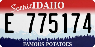 ID license plate E775174