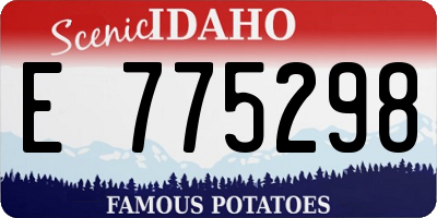 ID license plate E775298
