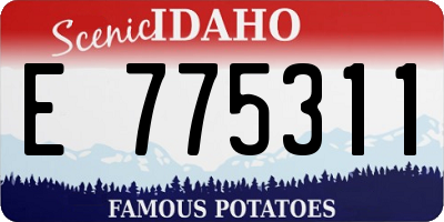ID license plate E775311
