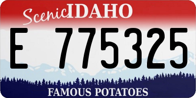 ID license plate E775325