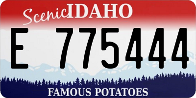 ID license plate E775444