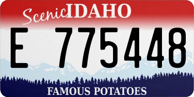 ID license plate E775448