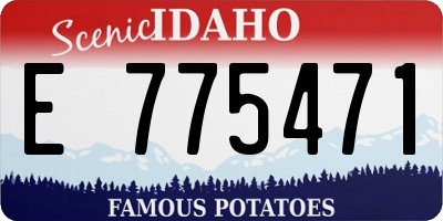 ID license plate E775471