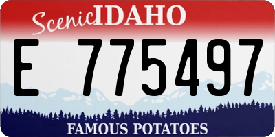 ID license plate E775497