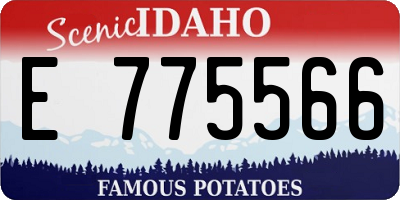 ID license plate E775566