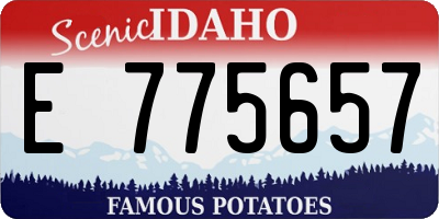 ID license plate E775657