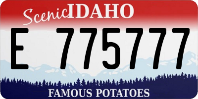 ID license plate E775777