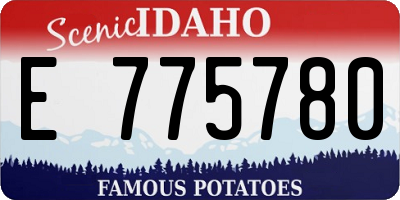 ID license plate E775780