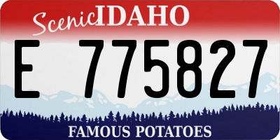 ID license plate E775827