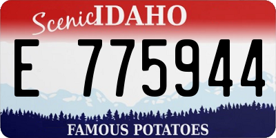 ID license plate E775944