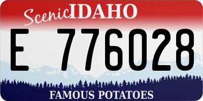 ID license plate E776028