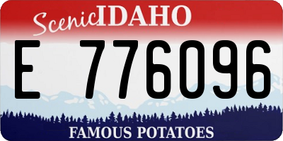 ID license plate E776096