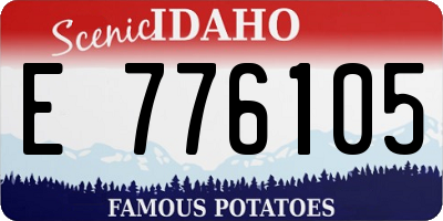 ID license plate E776105