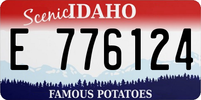 ID license plate E776124