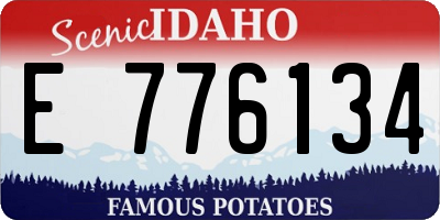 ID license plate E776134