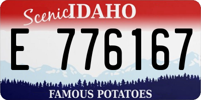 ID license plate E776167