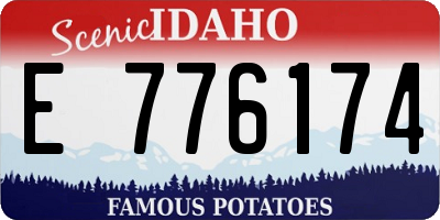ID license plate E776174