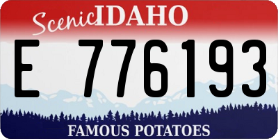 ID license plate E776193